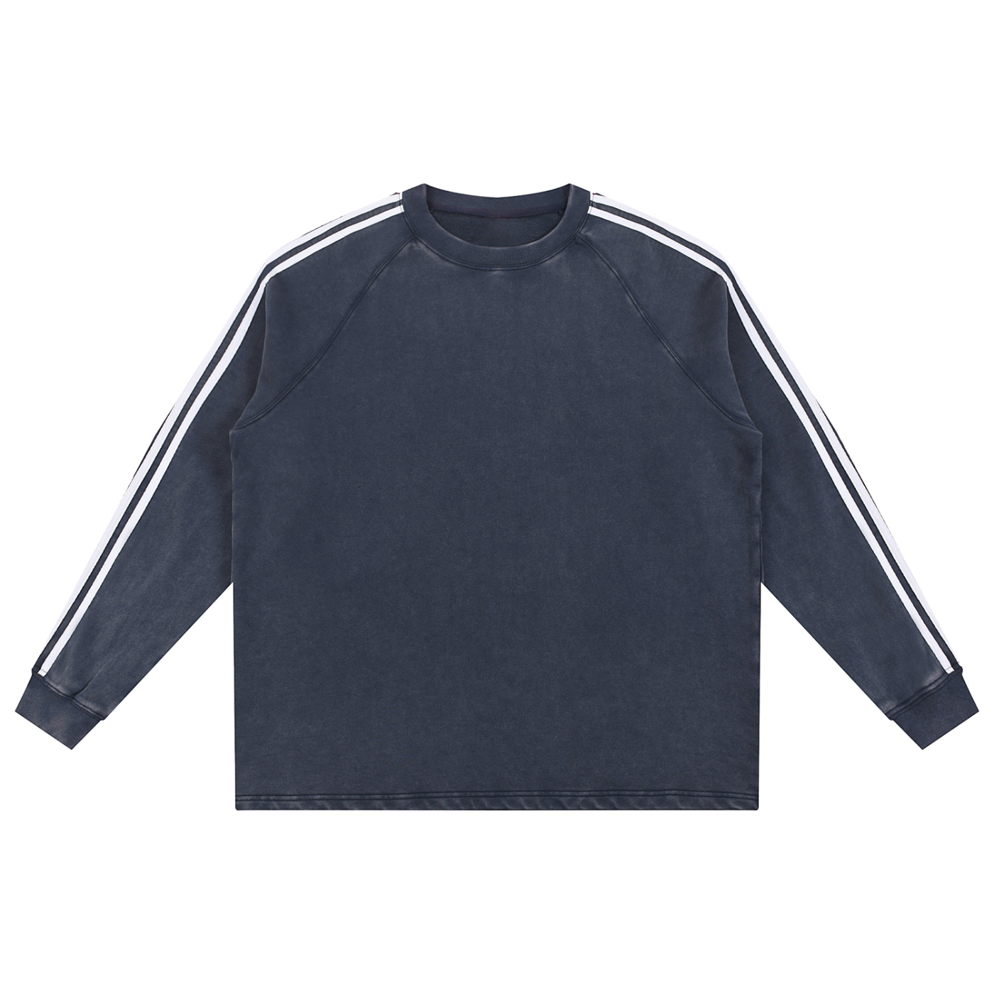 GALLO JEAN | Snow Washed Contrast Tape Cotton Sweatshirt