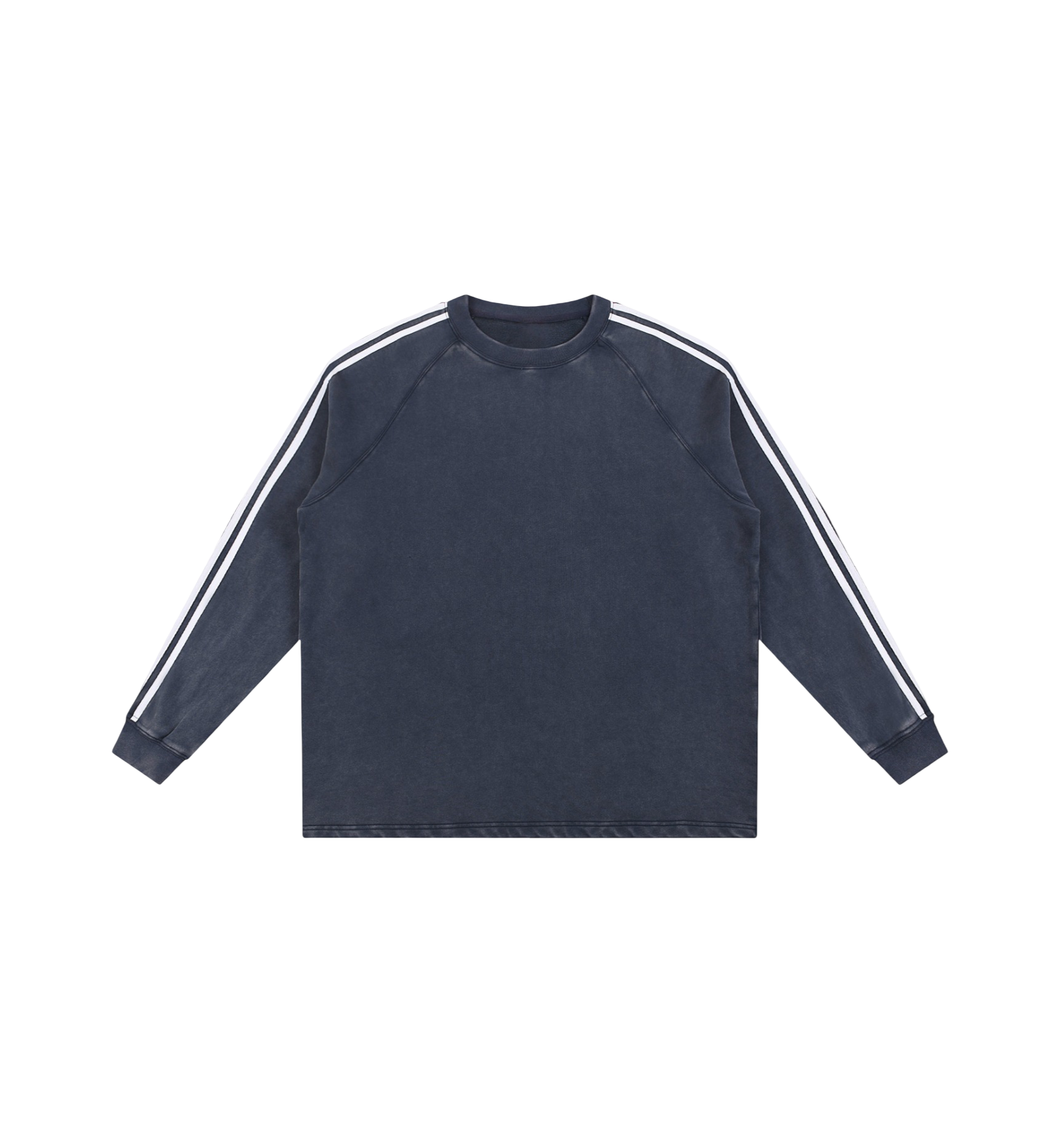 Gallo Jean | Snow Washed Contrast Tape Cotton Sweatshirt