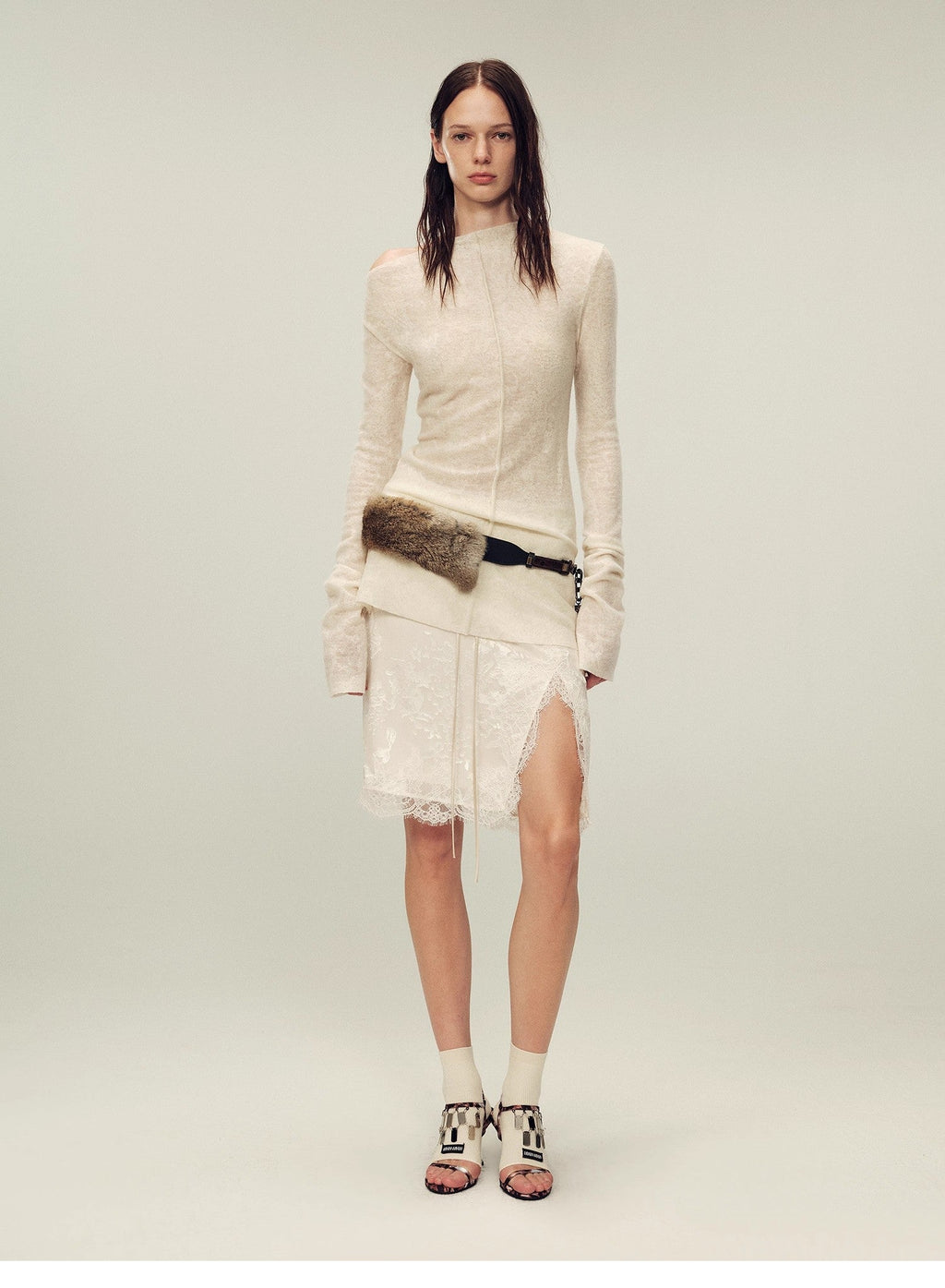 FIRELADY FUR | Women's Wool Blend Jacquard Knit Shirt