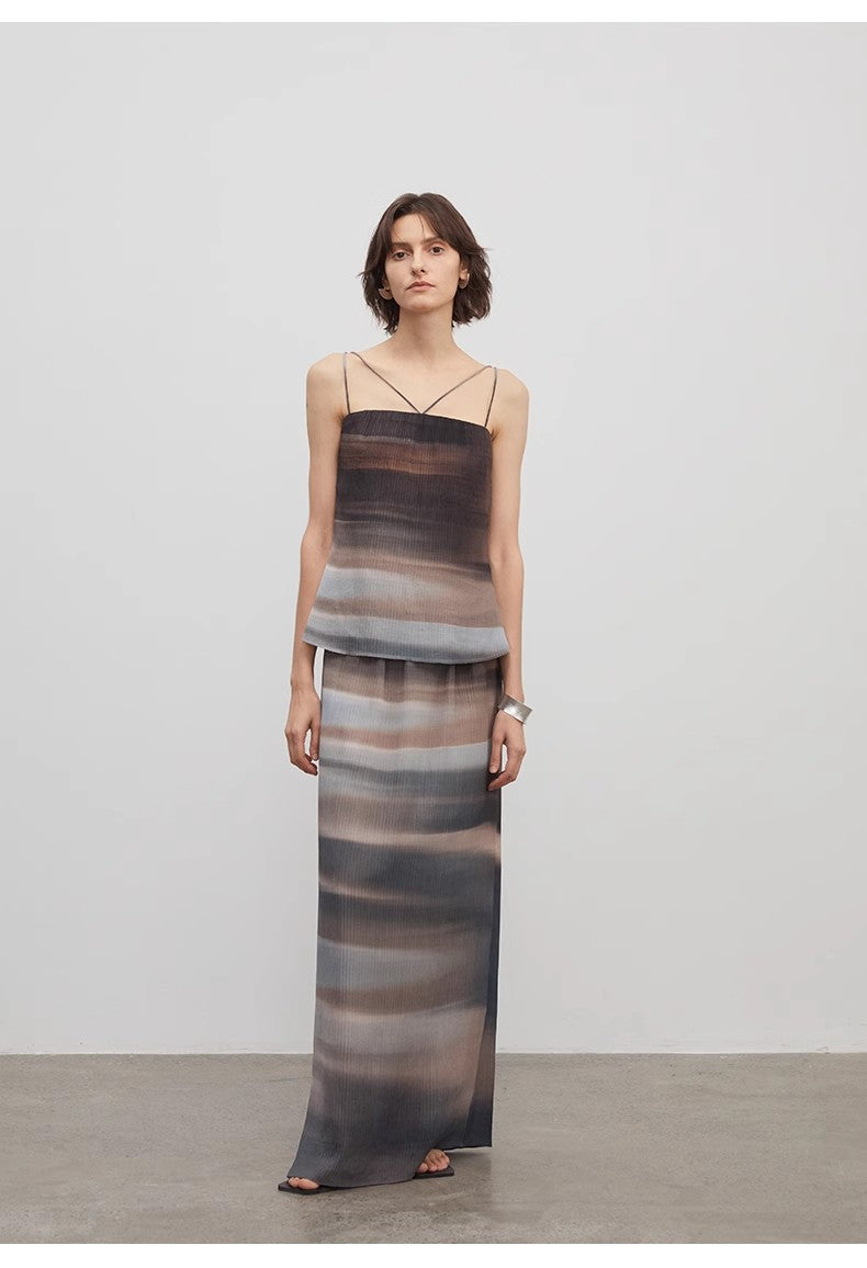 Women's A-Line Maxi Skirt | Mountainous Clouds