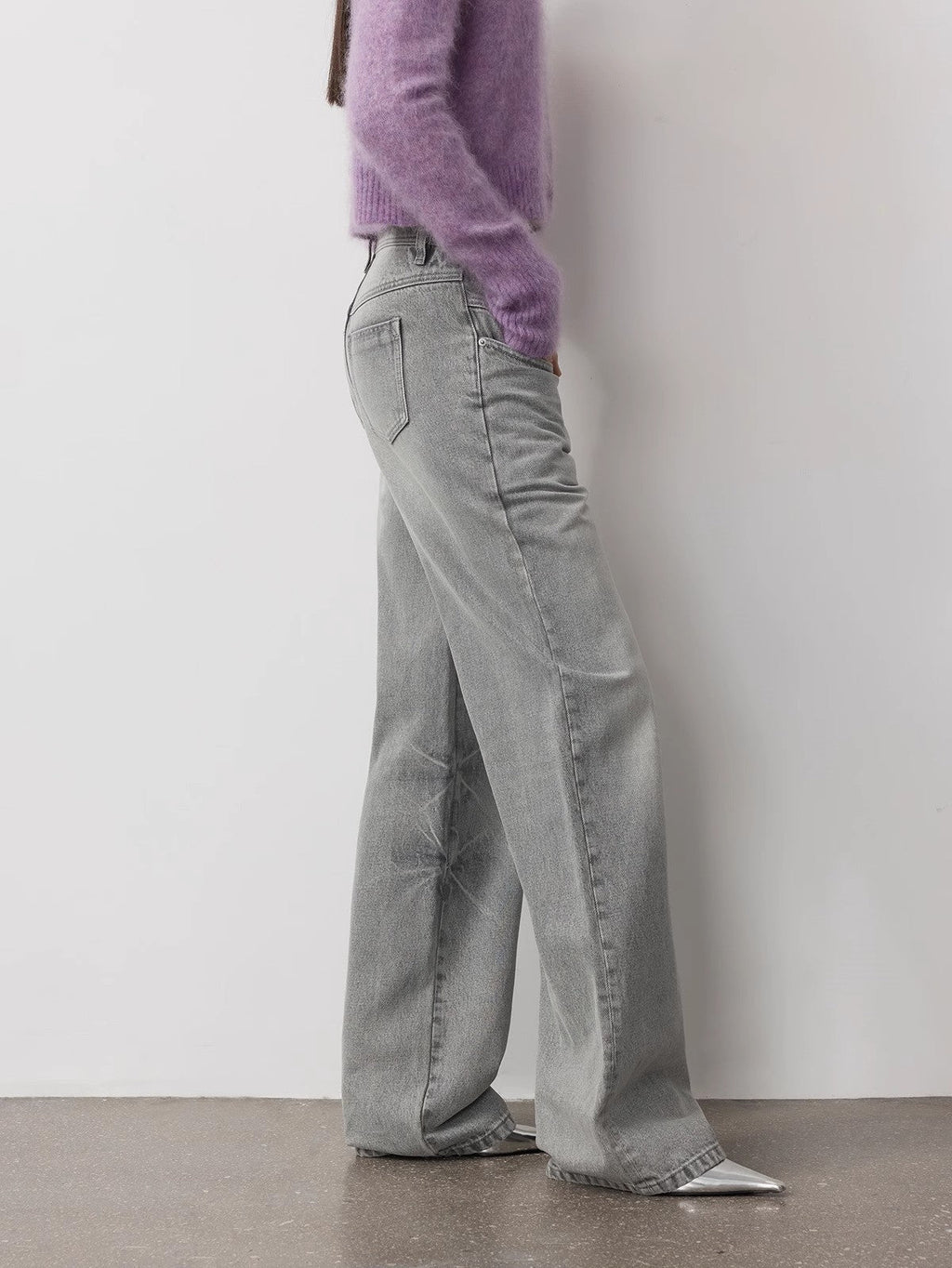 FIRELADY FUR | Women's Vintage Heavy Wash Marble Dye Straight-Leg Jeans