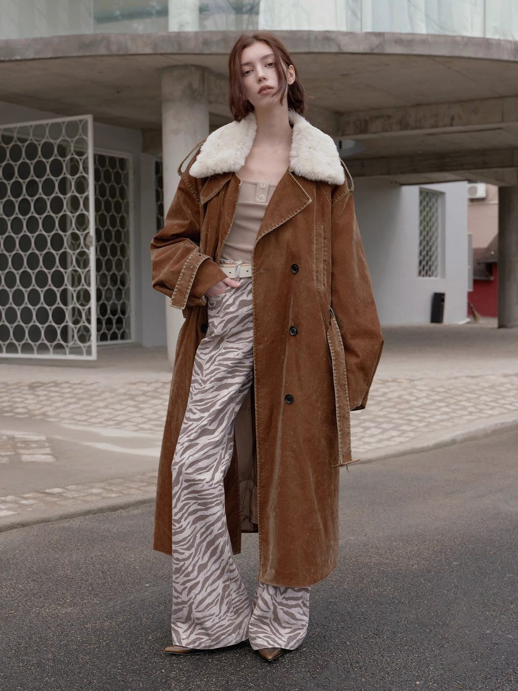 Women's Goose Down Lapel Parka | Winter Windbreaker