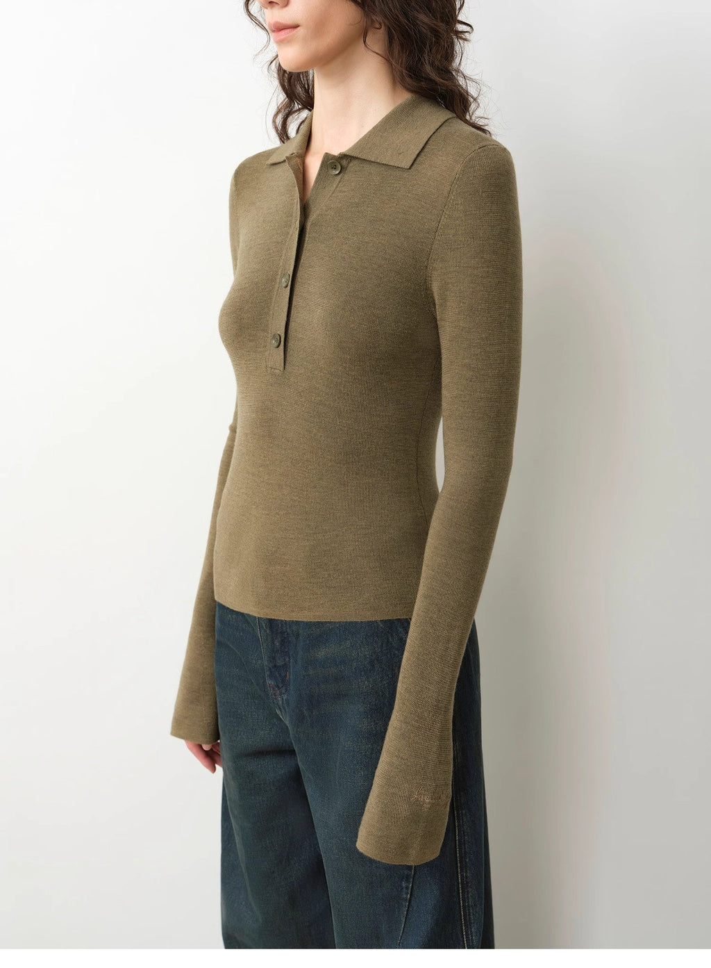 FIRELADY FUR | Women's Merino Wool Polo Neck Sweater