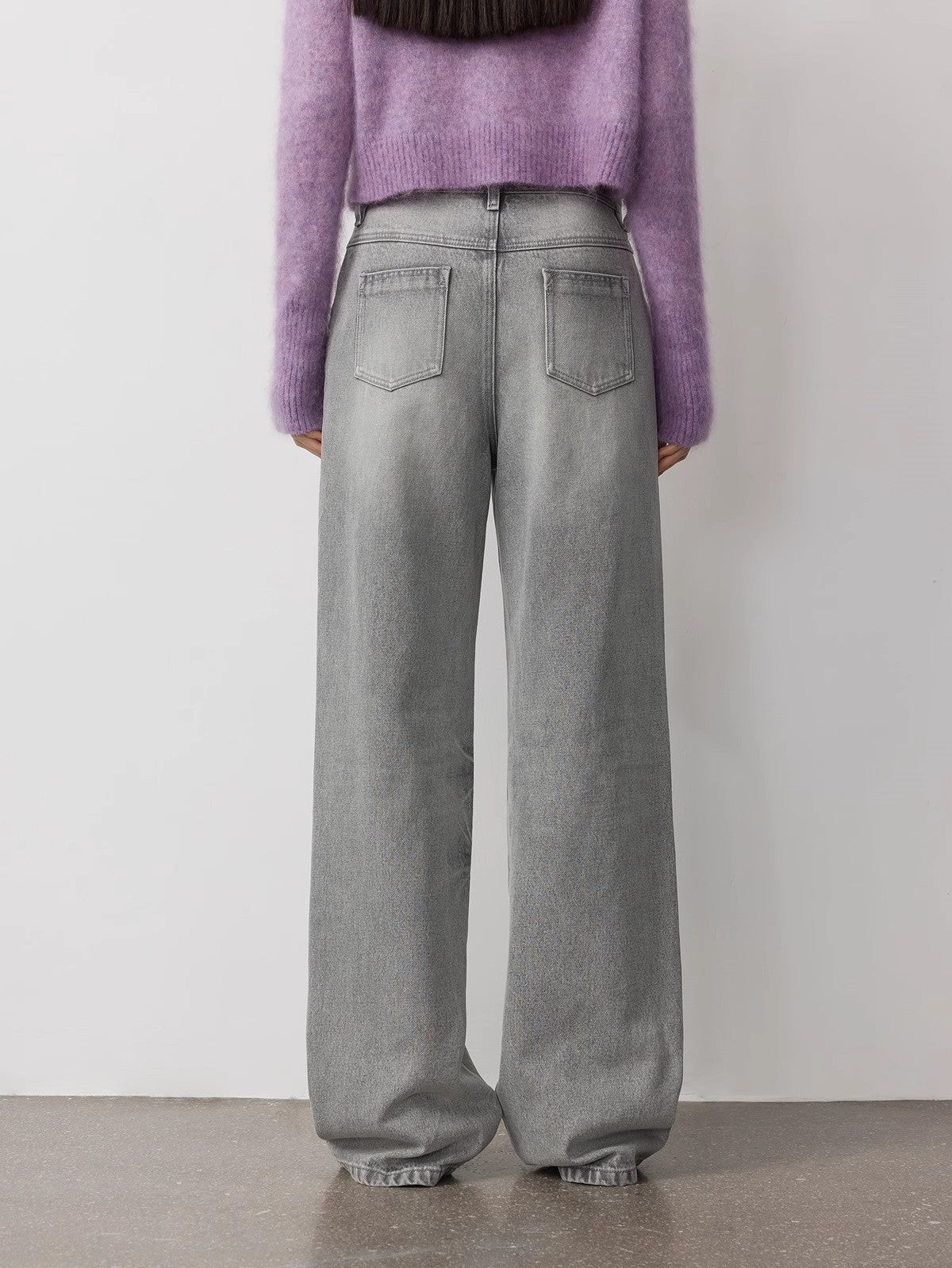 FIRELADY FUR | Women's Vintage Heavy Wash Marble Dye Straight-Leg Jeans