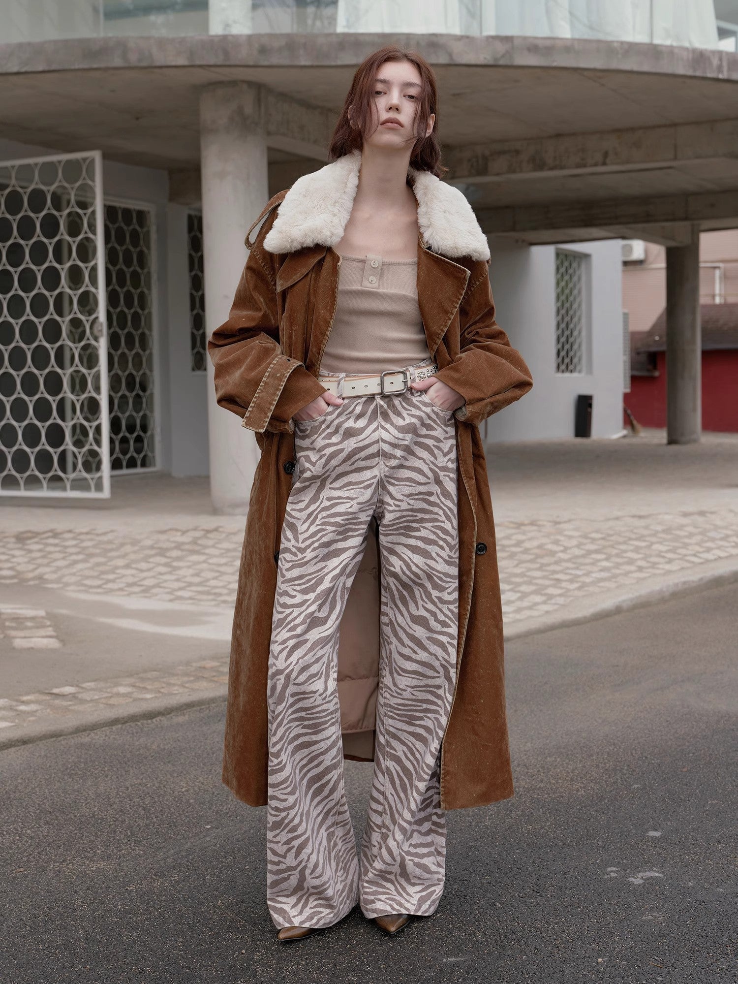 Women's Goose Down Lapel Parka | Winter Windbreaker