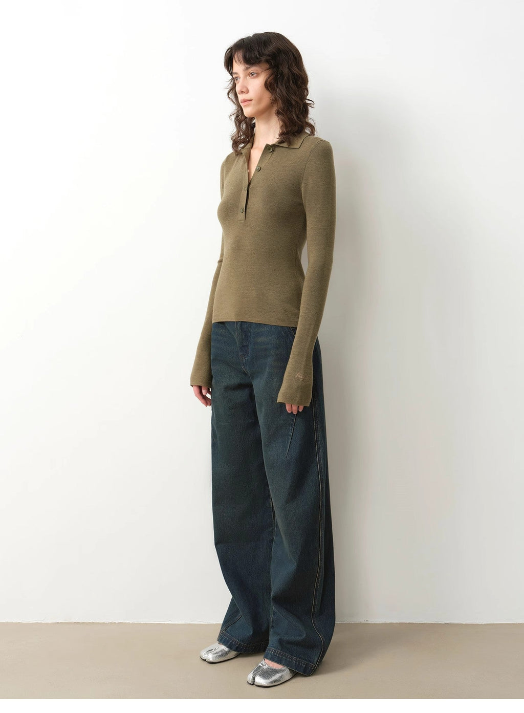 FIRELADY FUR | Women's Merino Wool Polo Neck Sweater