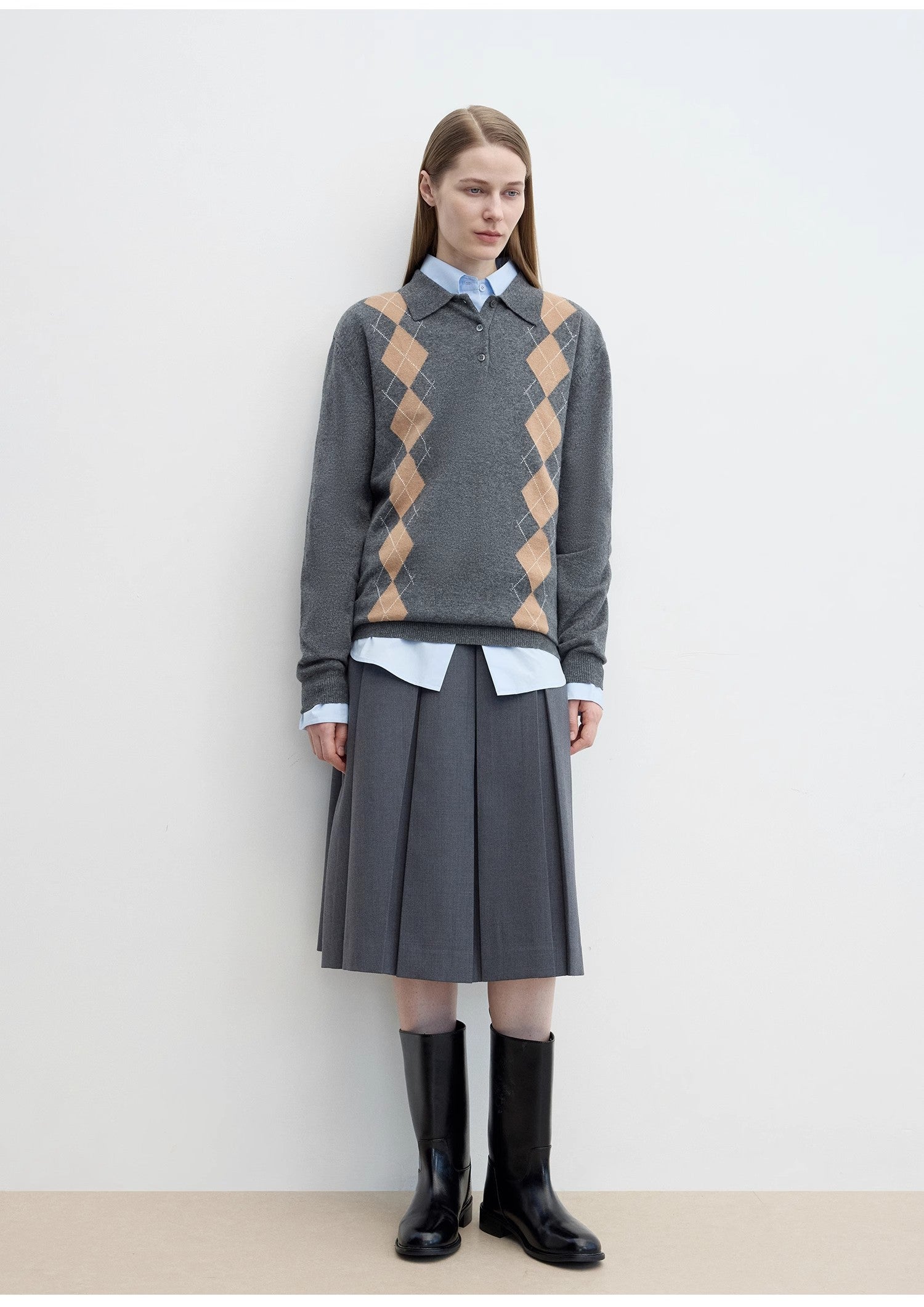 FIRELADY FUR | Women's Wool Polo Neck Sweater