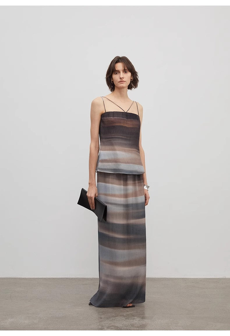 Women's A-Line Maxi Skirt | Mountainous Clouds