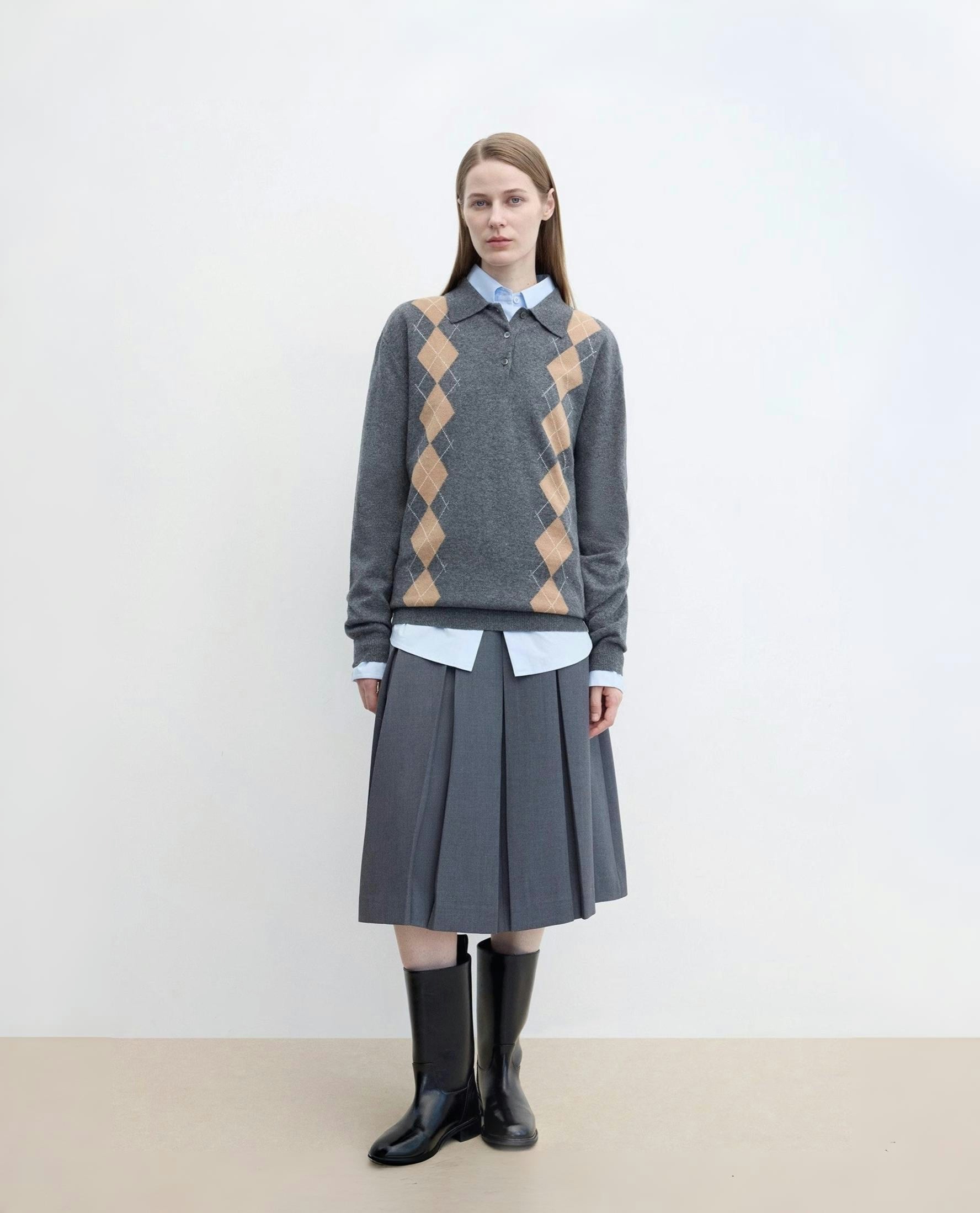 FIRELADY FUR | Women's Wool Polo Neck Sweater