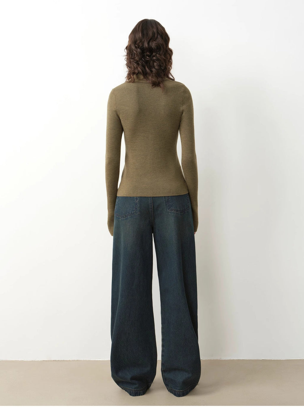 FIRELADY FUR | Women's Merino Wool Polo Neck Sweater
