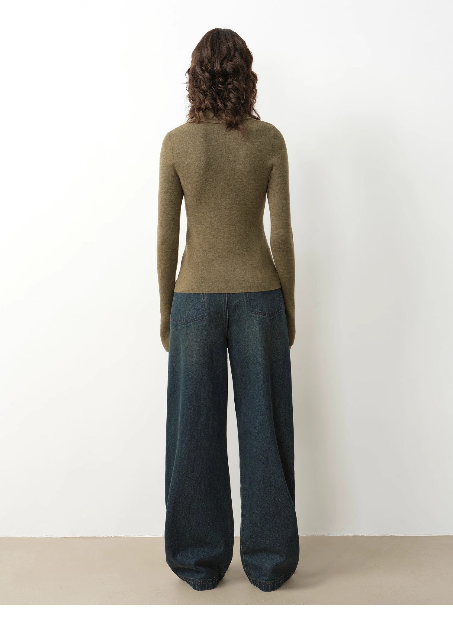 FIRELADY FUR | Women's Merino Wool Polo Neck Sweater