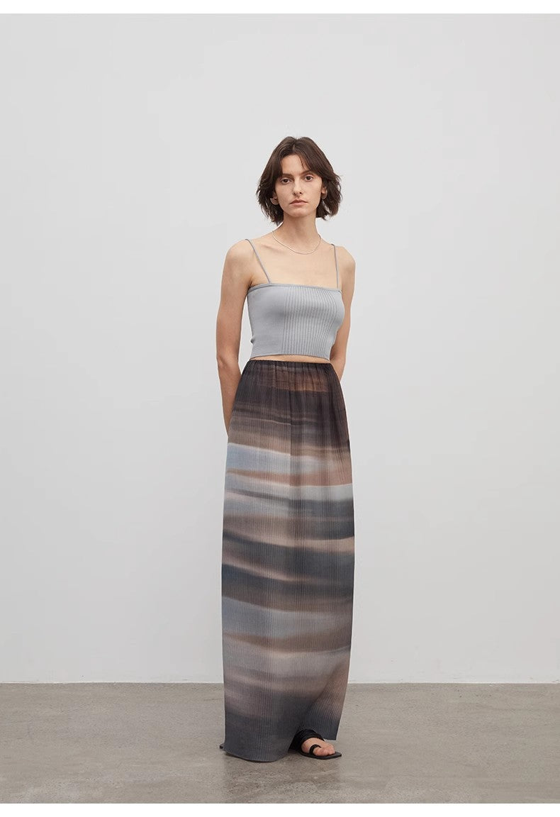Women's A-Line Maxi Skirt | Mountainous Clouds