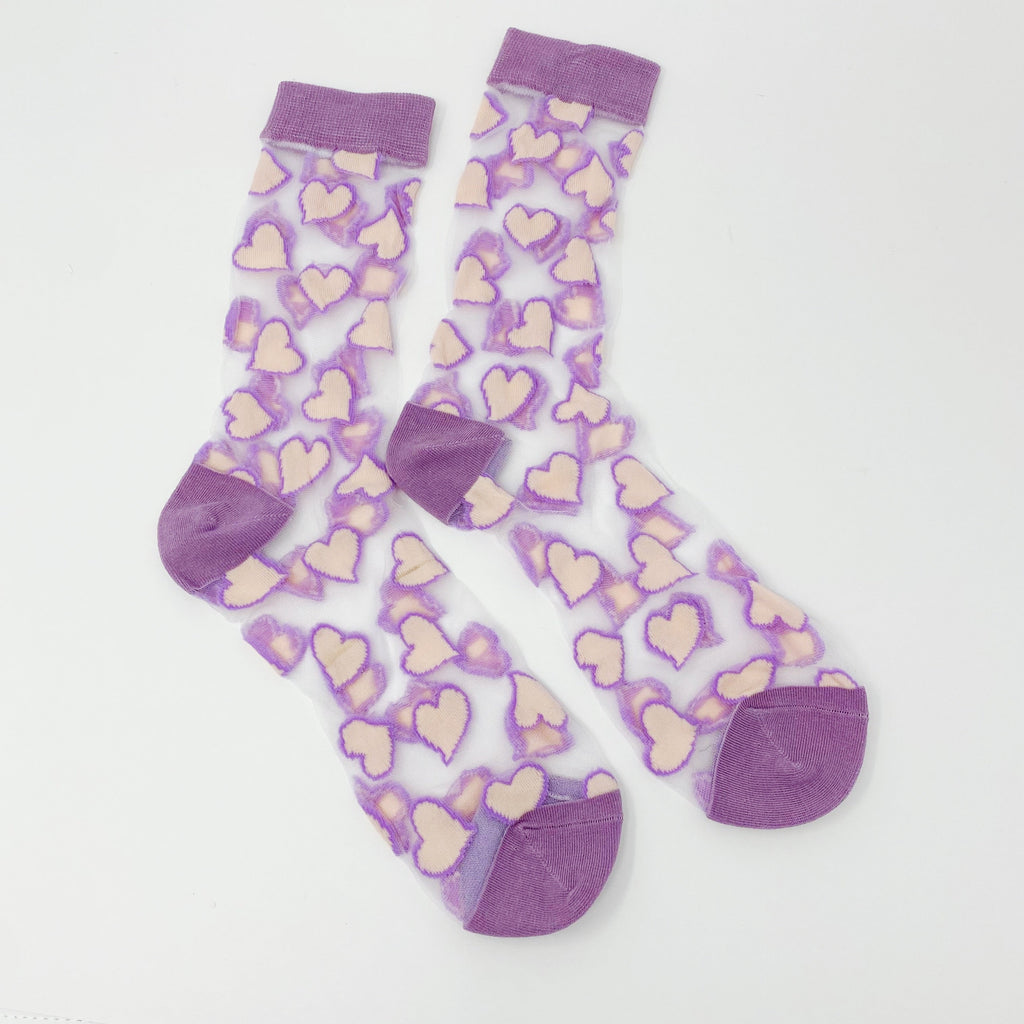 Ellison + Young | Sheer Heart Socks