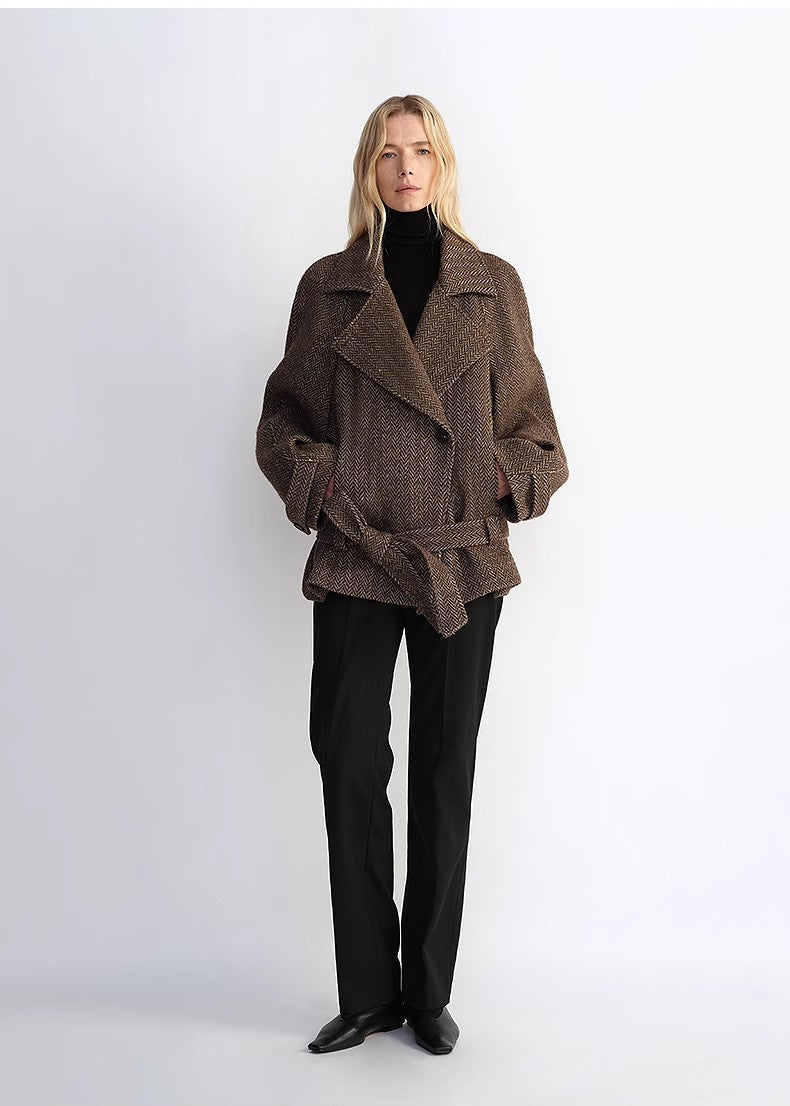 Women's Wool Coat | Herringbone