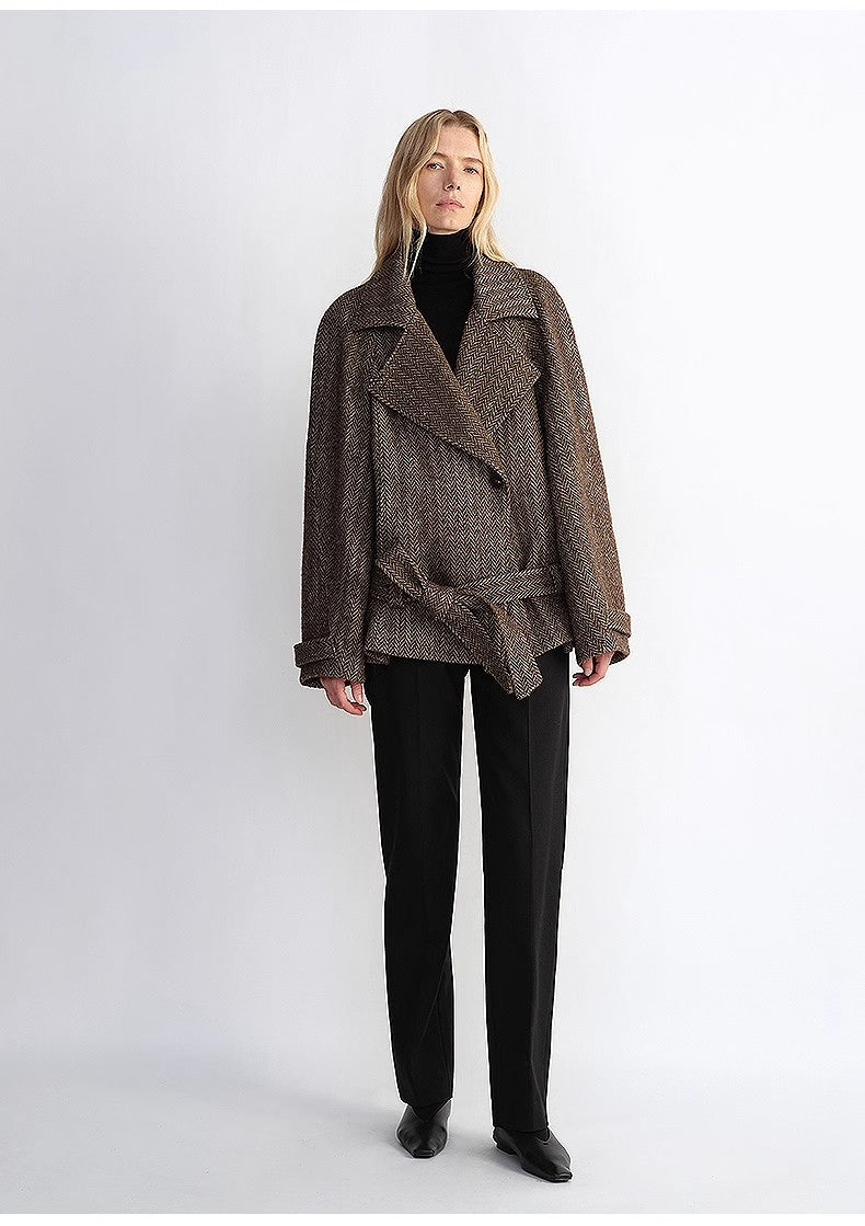 Women's Wool Coat | Herringbone