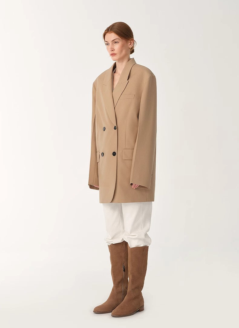 FIRELADY FUR | Women's High-Density Fine Silk & Wool Blend Suit Jacket