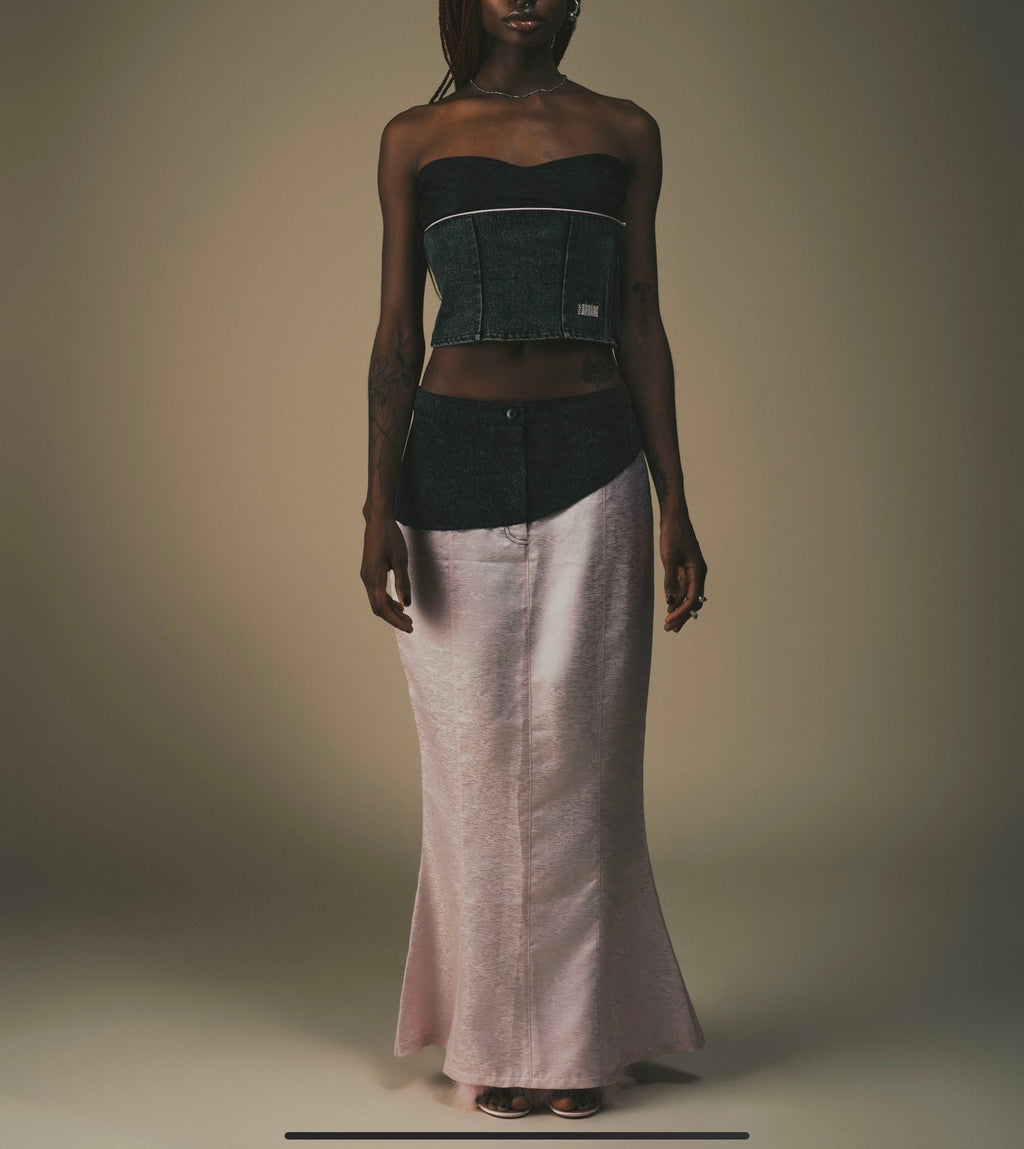DAWANG | Fei Patch Fishtail Maxi Skirt