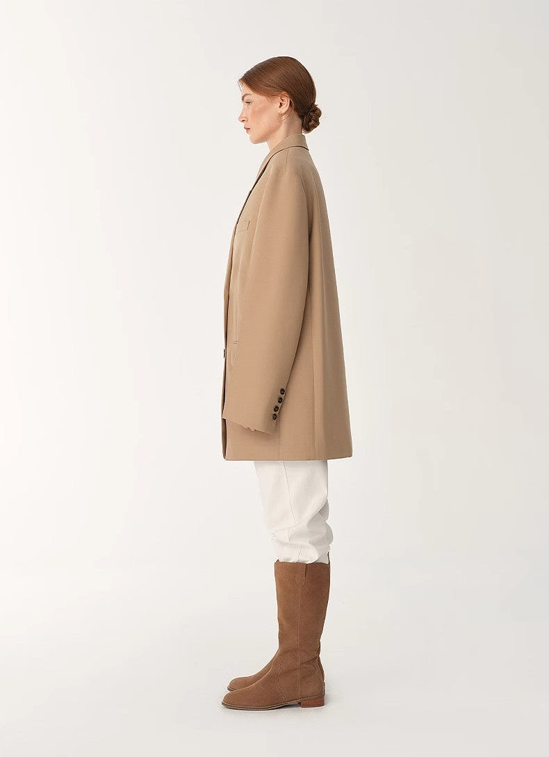 FIRELADY FUR | Women's High-Density Fine Silk & Wool Blend Suit Jacket