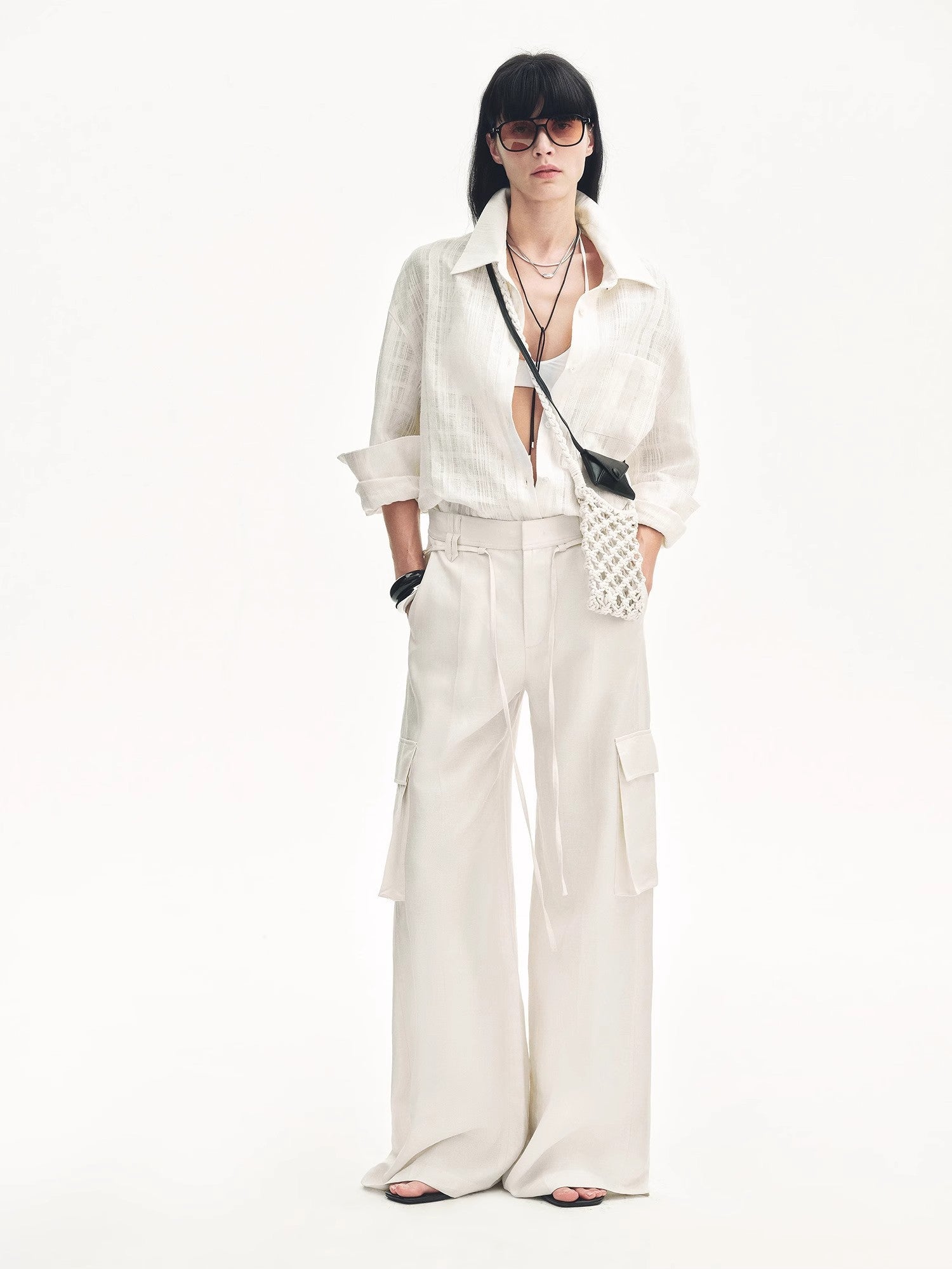 PREMIUM STYLE CO. LTD. | Women's Tencel & Linen Blend Wide Leg Pants