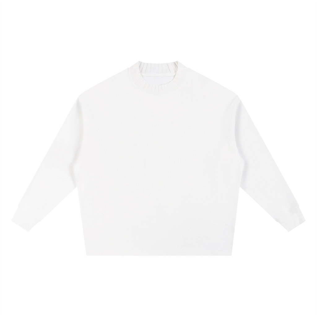 GALLO JEAN | Knit Cotton Blend Round Neck Oversized Sweatshirt