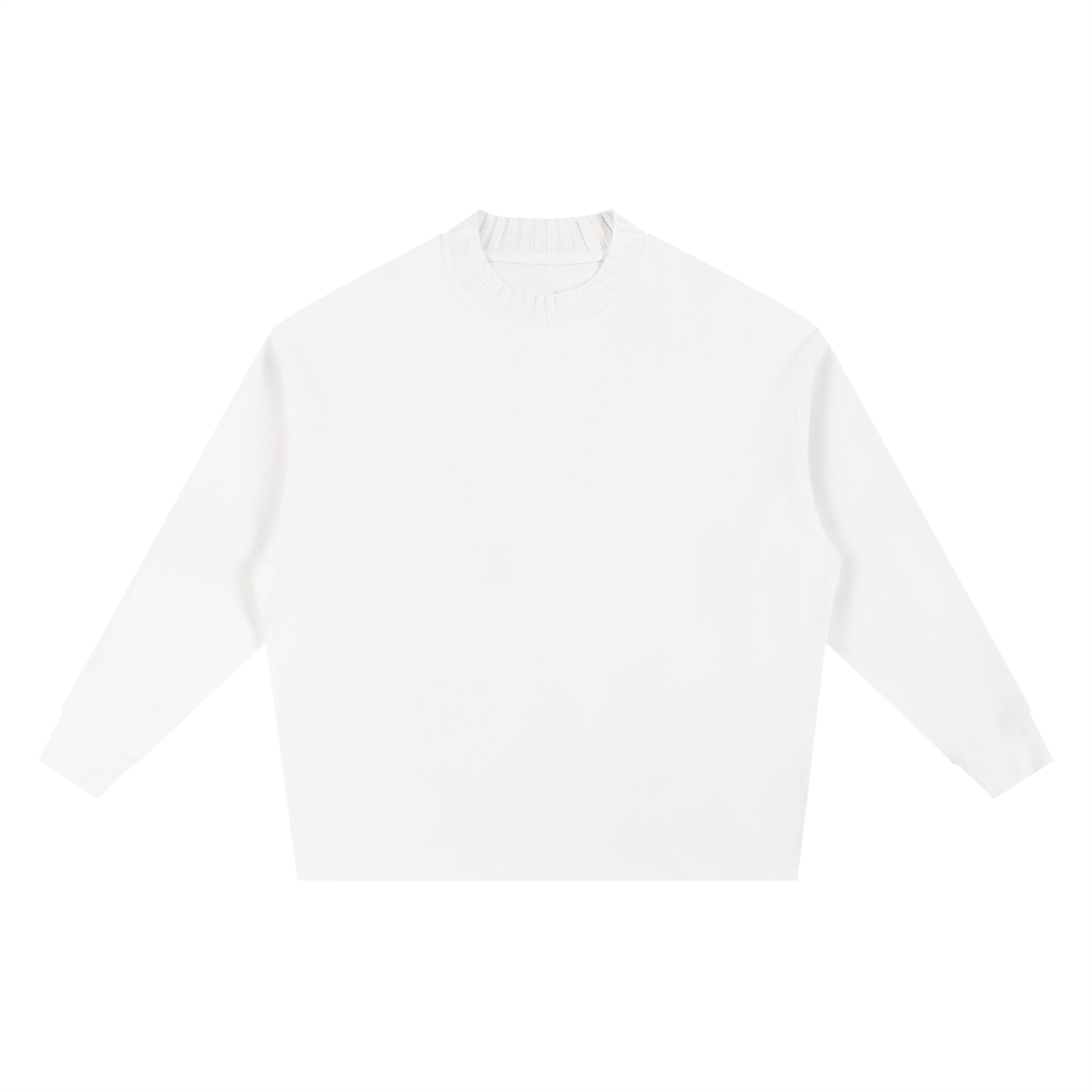 GALLO JEAN | Knit Cotton Blend Round Neck Oversized Sweatshirt