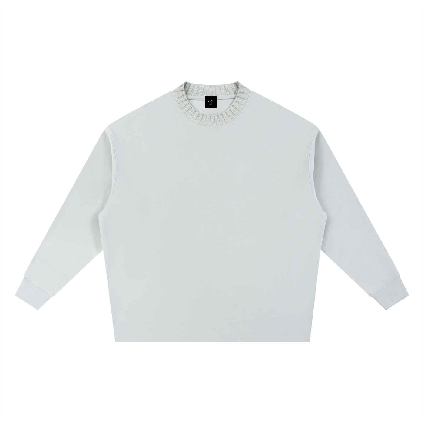 GALLO JEAN | Knit Cotton Blend Round Neck Oversized Sweatshirt