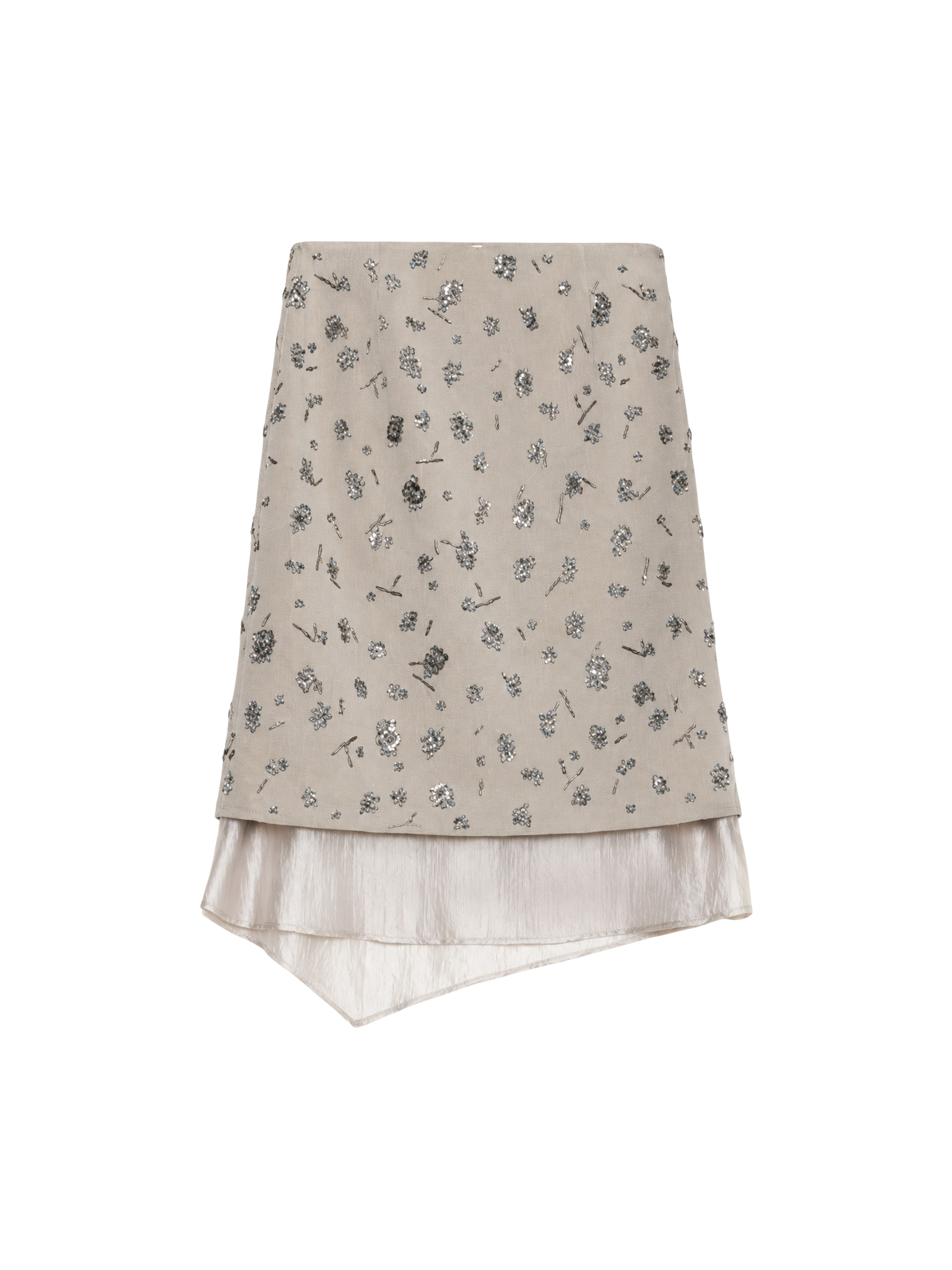PREMIUM STYLE CO. LTD. | Women's Hand-Embroidered Floral Sequin Skirt
