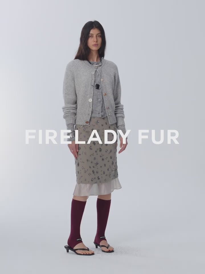 PREMIUM STYLE CO. LTD. | Women's Hand-Embroidered Floral Sequin Skirt