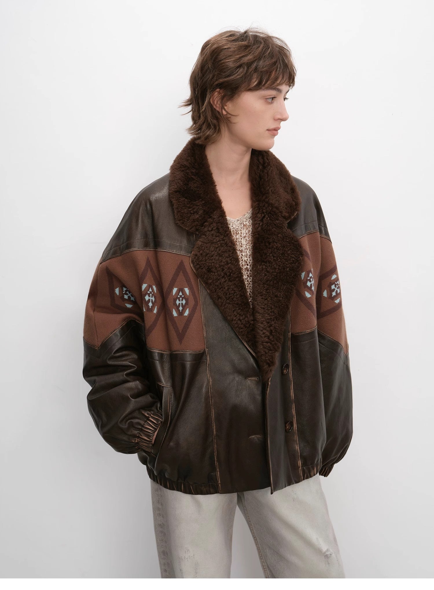 FIRELADY FUR | Women's Suede Sheep Leather Down Parka