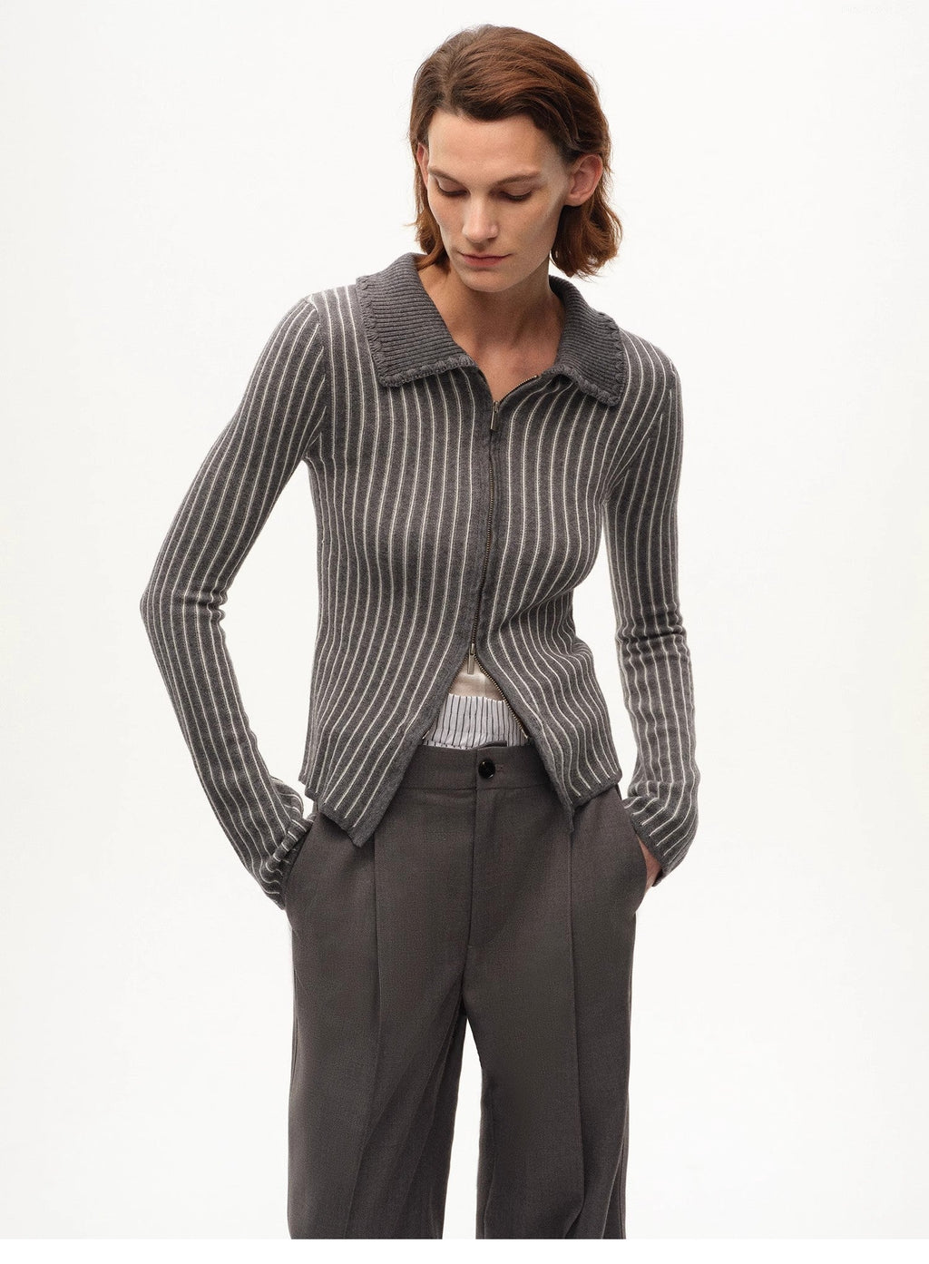 FIRELADY FUR x JACQUES WEI | Women's Crocheted Lapel Wool Knit Cardigan