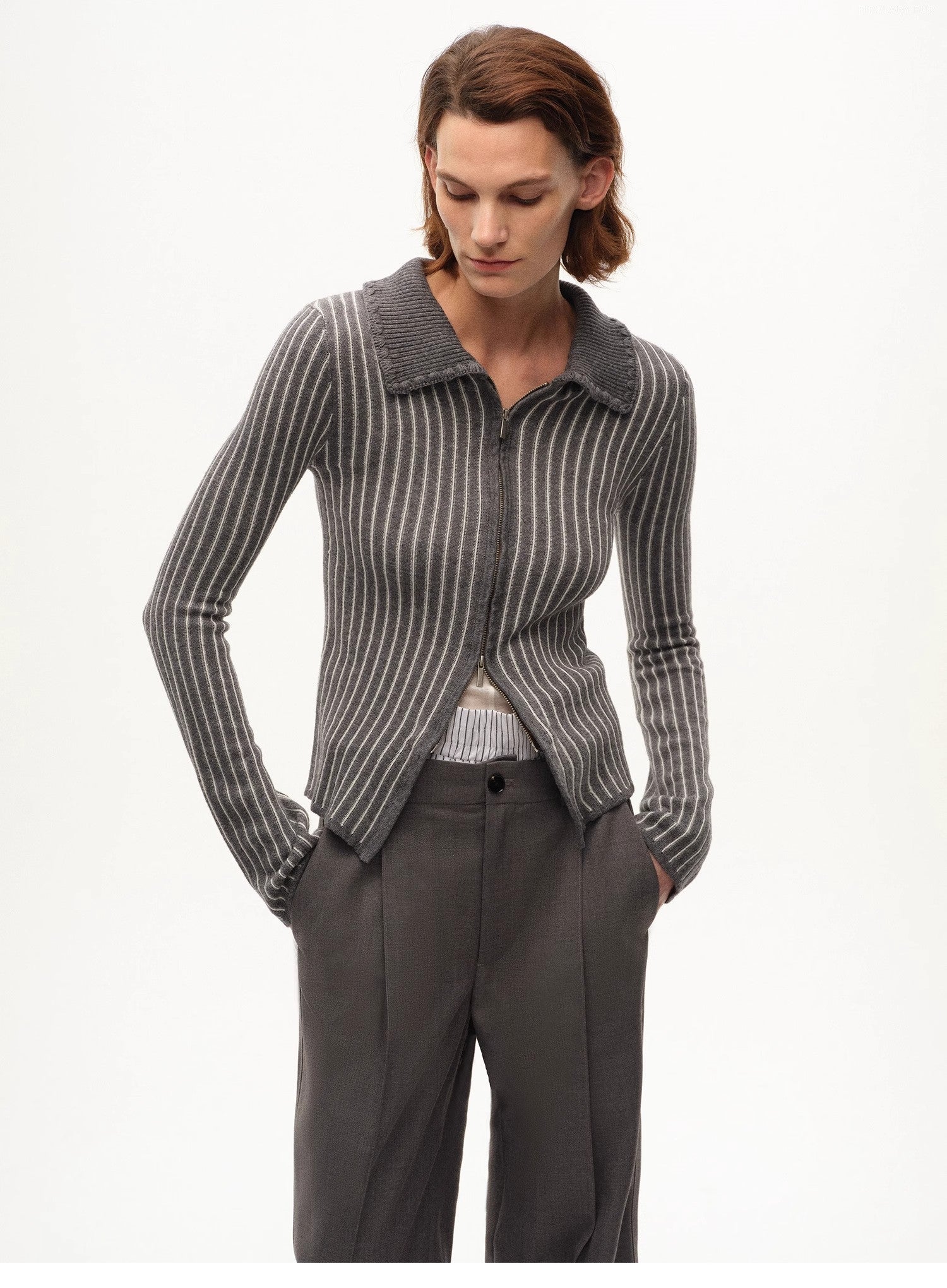 FIRELADY FUR x JACQUES WEI | Women's Crocheted Lapel Wool Knit Cardigan