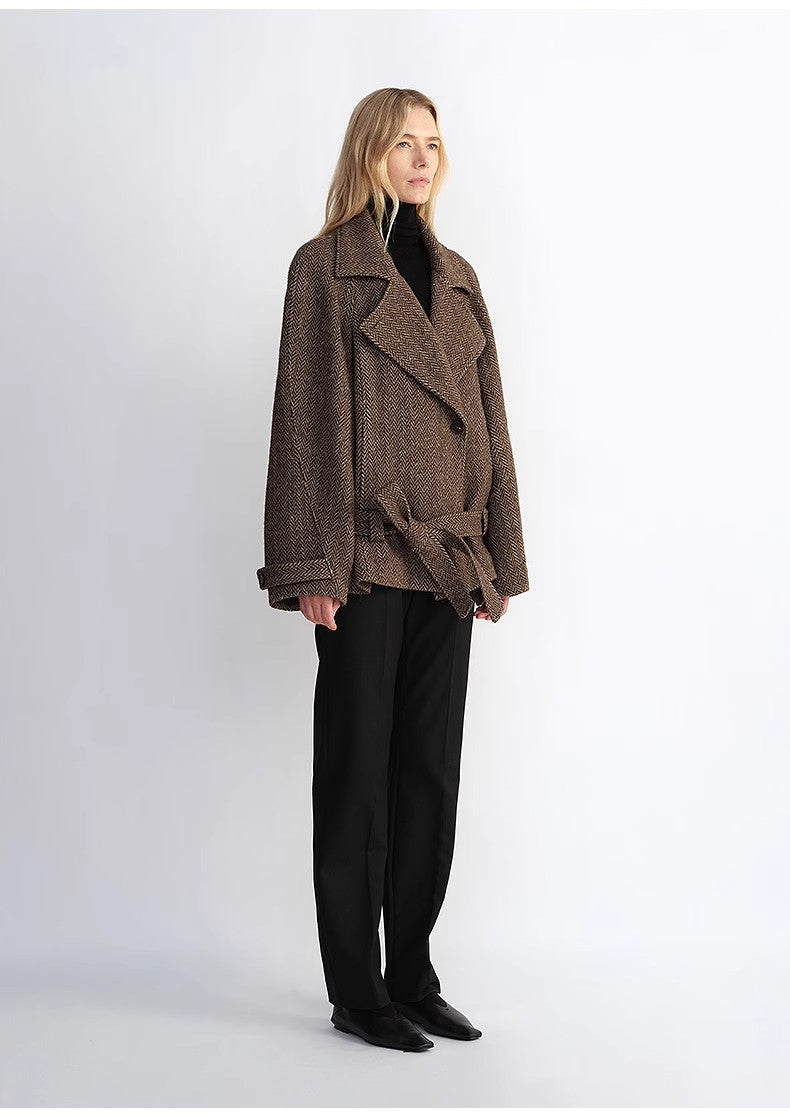 Women's Wool Coat | Herringbone