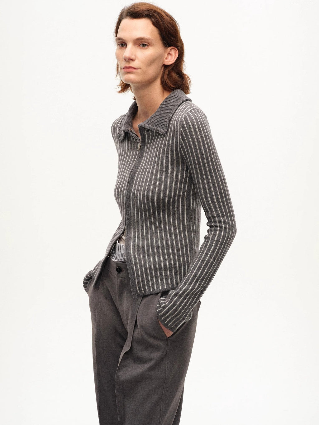 FIRELADY FUR x JACQUES WEI | Women's Crocheted Lapel Wool Knit Cardigan