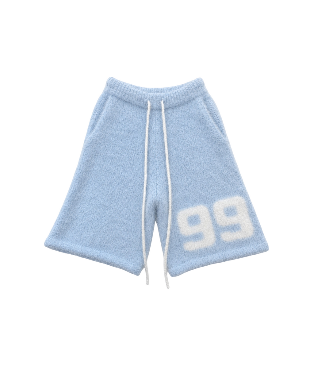 BRAINWASHED | Baby Blue Mohair Shorts