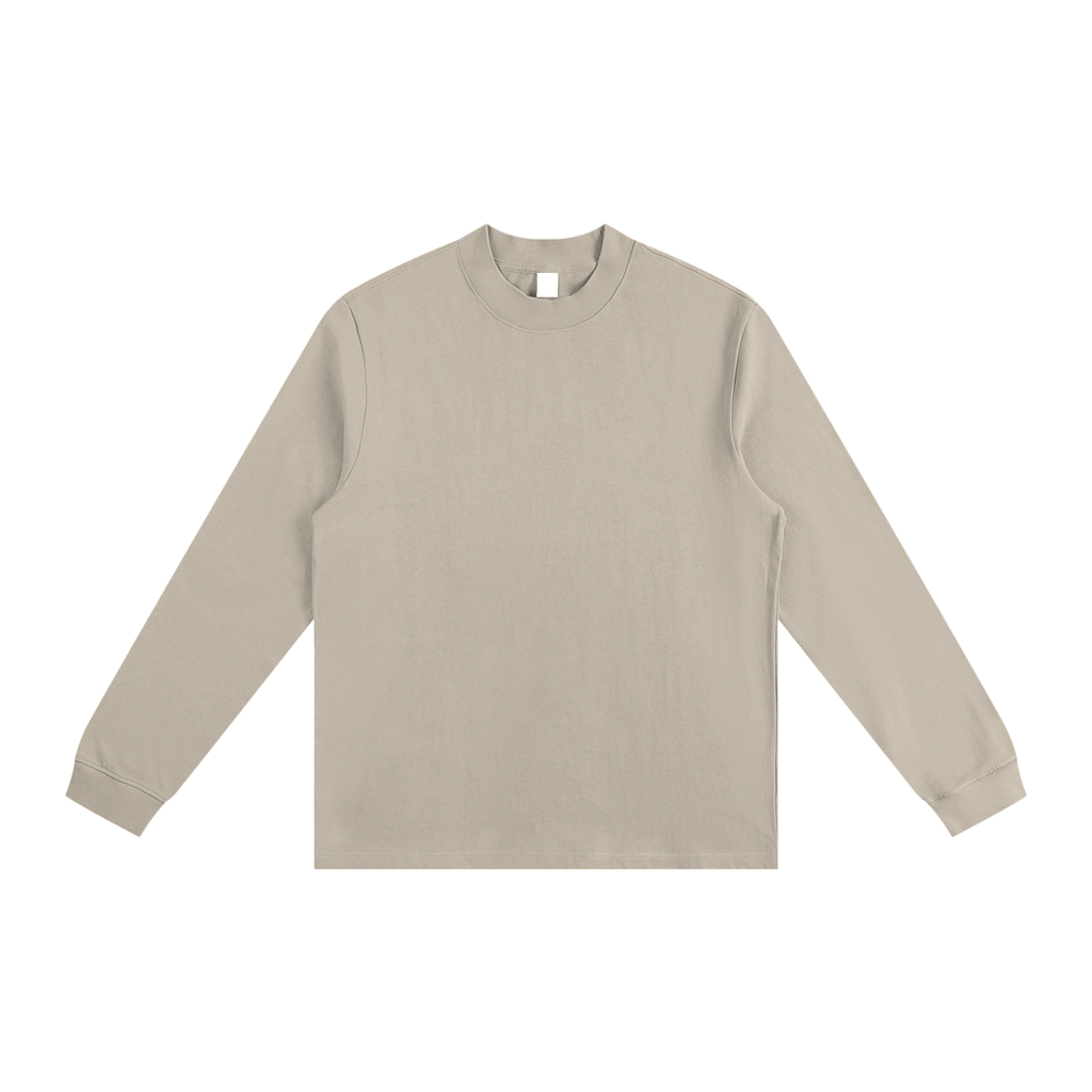 Cotton Sweatshirt | Plain Mock Neck