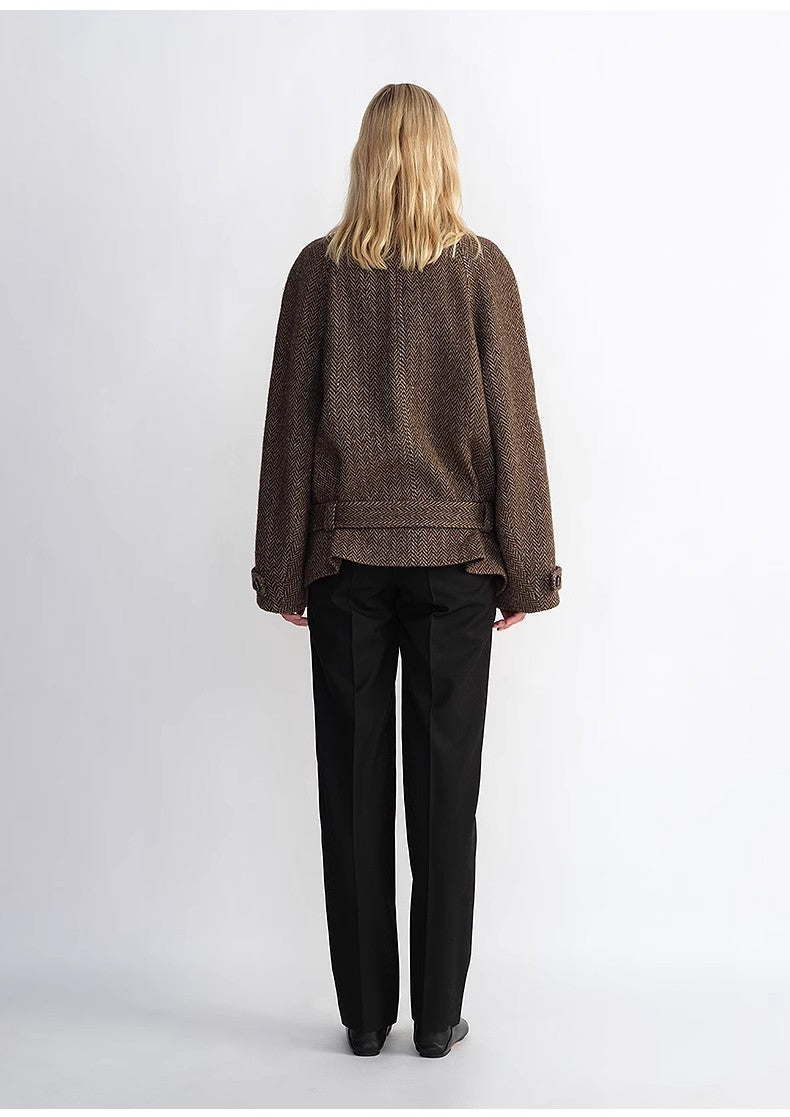 Women's Wool Coat | Herringbone