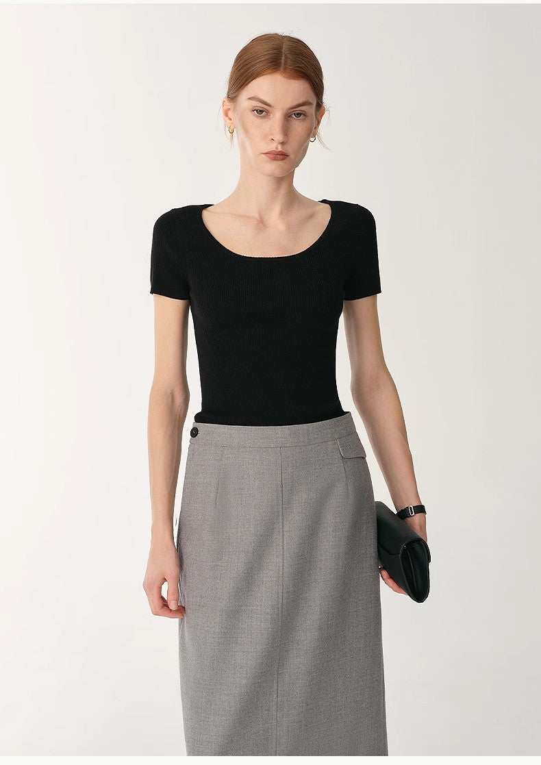 FIRELADY FUR | Women's Wool Round Neck Top