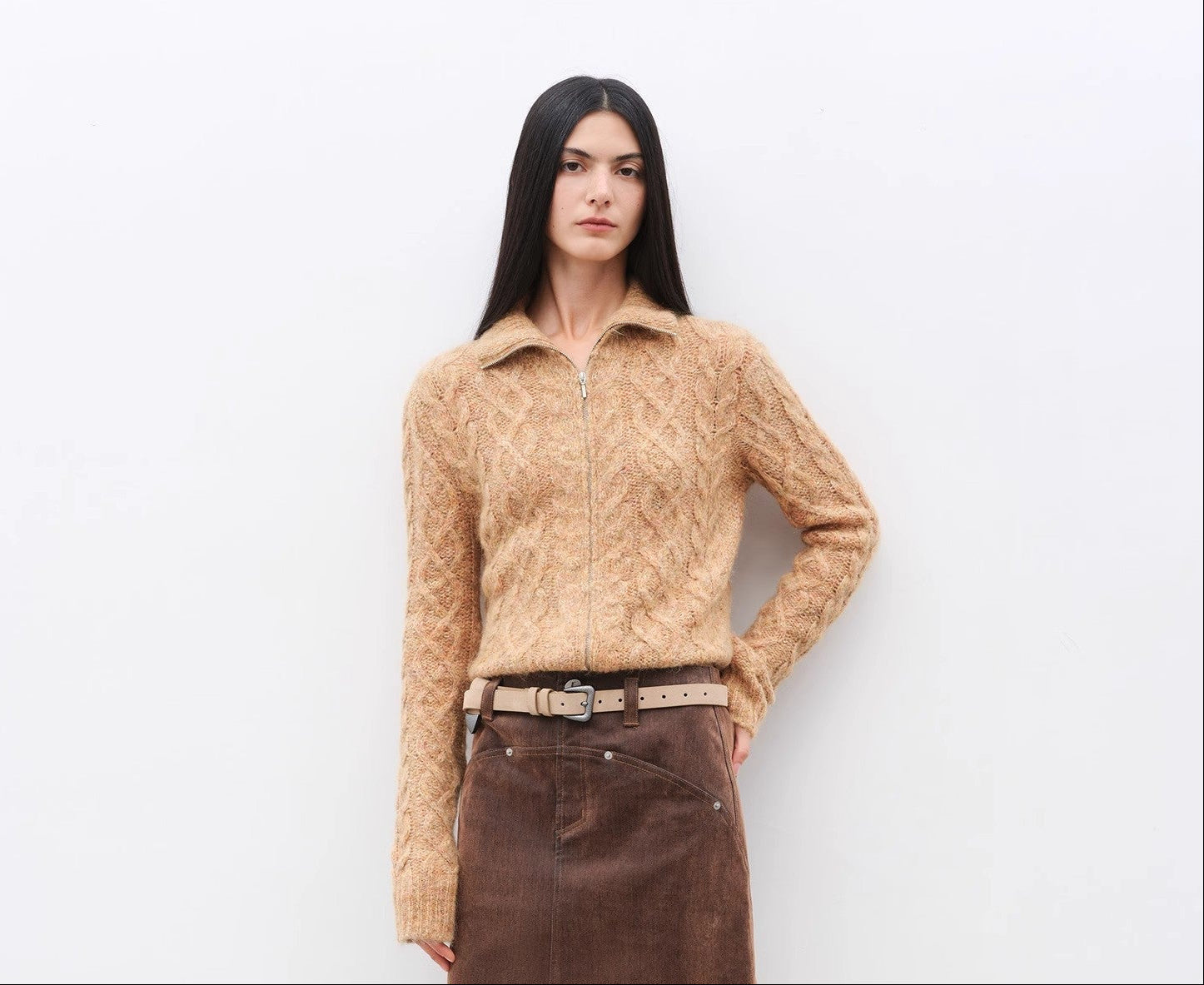 PREMIUM STYLE CO. LTD. | Women's Mohair Wool Blend Cardigan