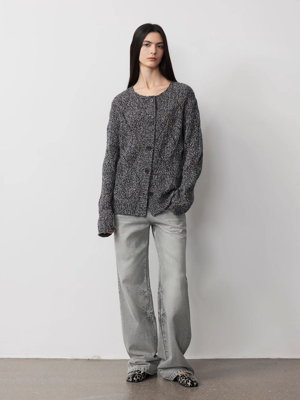 FIRELADY FUR | Women's Vintage Heavy Wash Marble Dye Straight-Leg Jeans