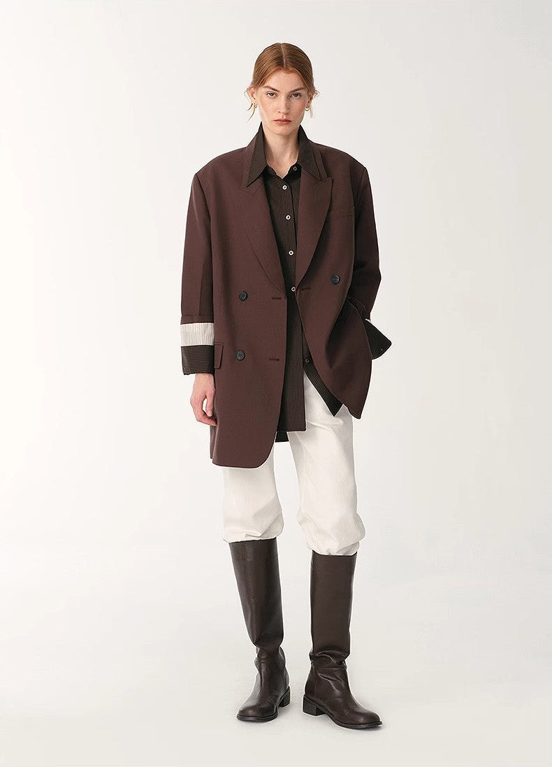 FIRELADY FUR | Women's High-Density Fine Silk & Wool Blend Suit Jacket