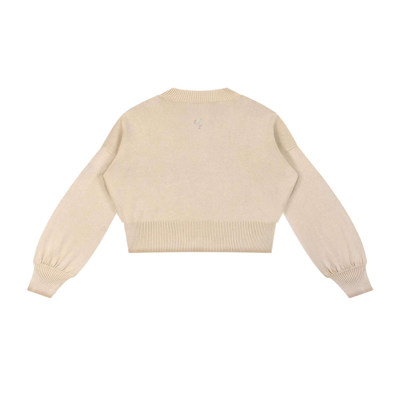 GALLO JEAN | Women's Mineral Wash Balloon Sleeve Cropped Sweater
