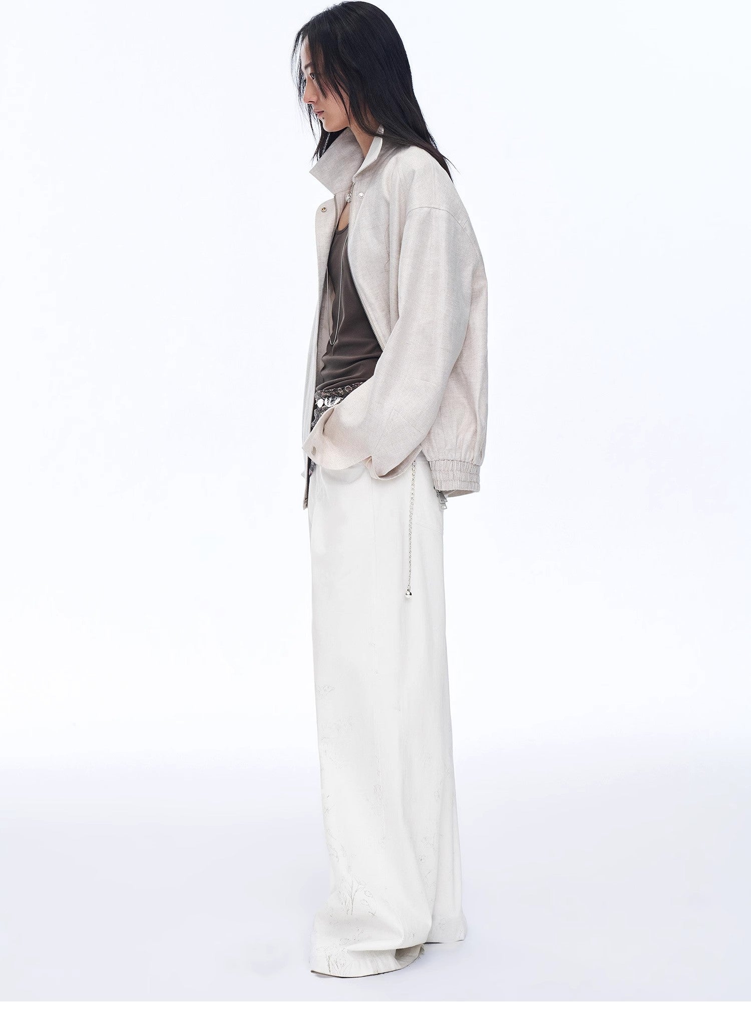 Women's Linen Jacket | Beaded Embroidery