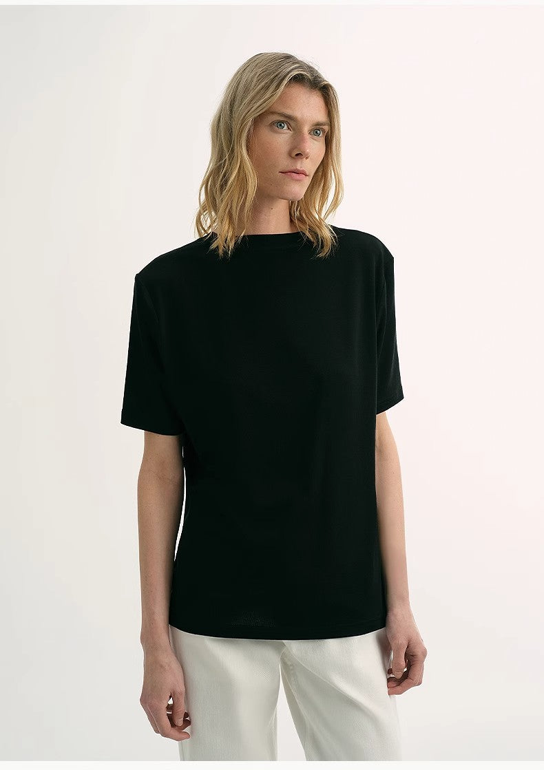 PREMIUM STYLE CO. LTD. | Women's 15.5mm Cashmere & Tencel Blend T-shirt