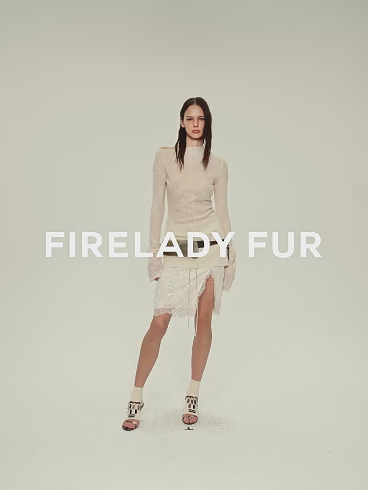 FIRELADY FUR | Women's Wool Blend Jacquard Knit Shirt