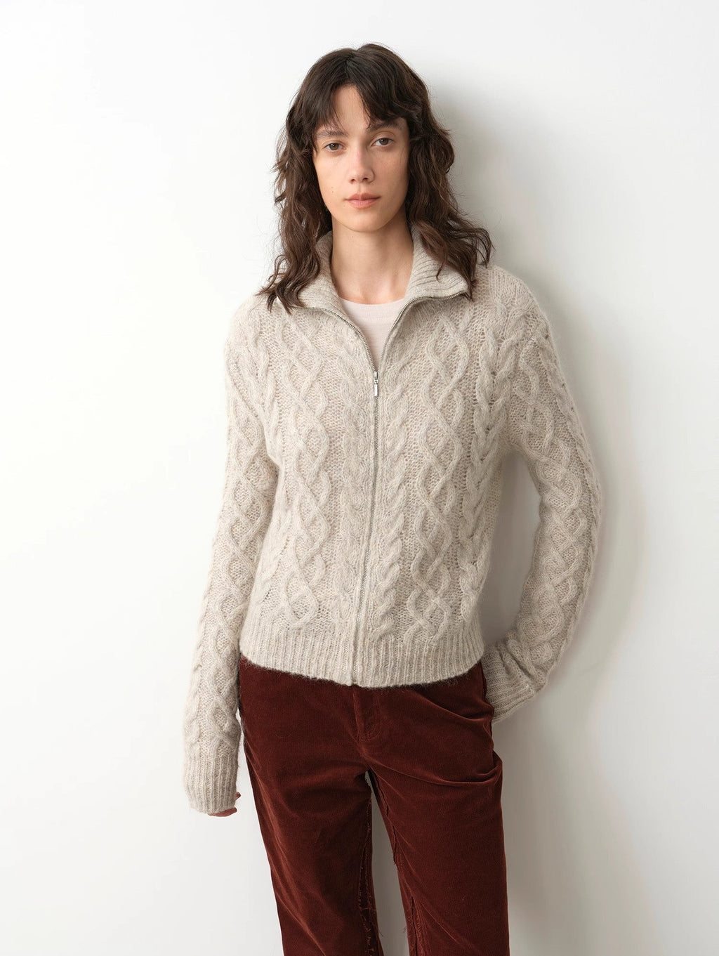 PREMIUM STYLE CO. LTD. | Women's Mohair Wool Blend Cardigan