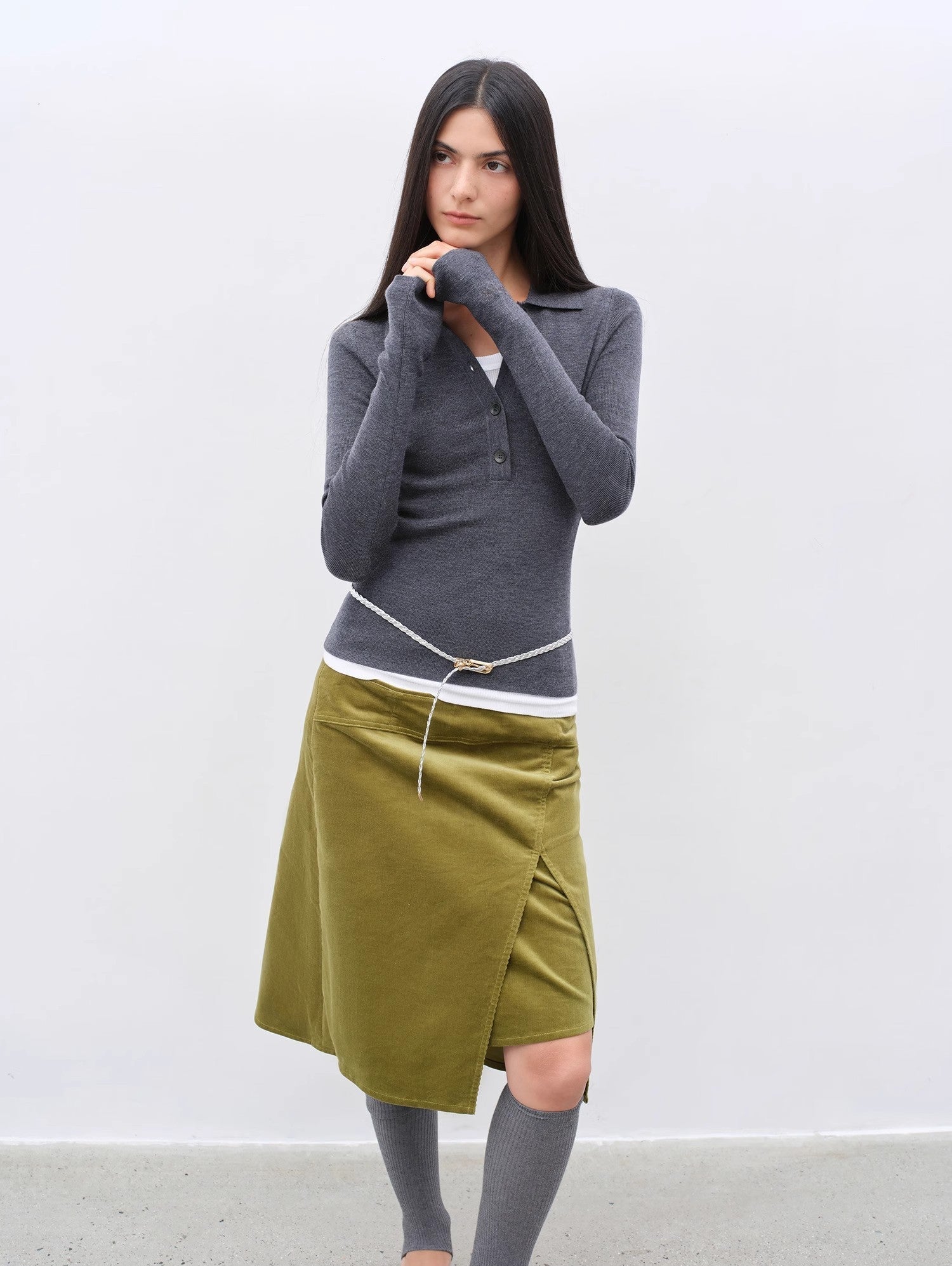 FIRELADY FUR | Women's Merino Wool Polo Neck Sweater