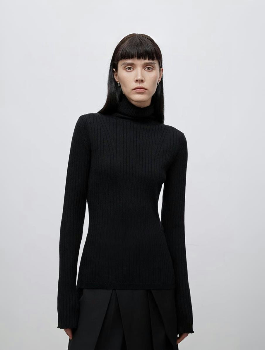 PREMIUM STYLE CO. LTD. | Women's 48S Wool Turtleneck Sweater