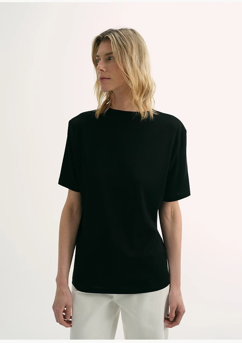 PREMIUM STYLE CO. LTD. | Women's 15.5mm Cashmere & Tencel Blend T-shirt