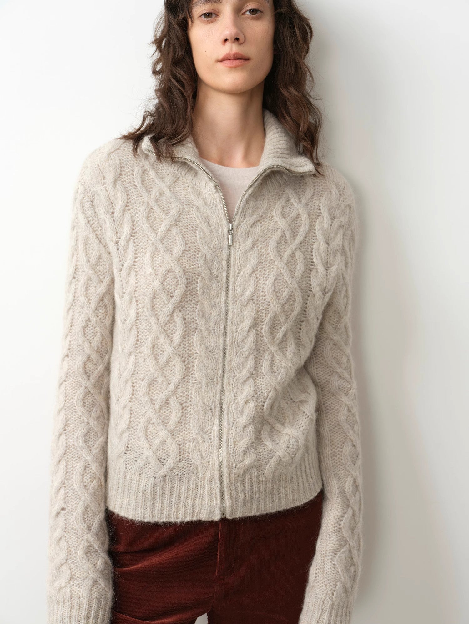 PREMIUM STYLE CO. LTD. | Women's Mohair Wool Blend Cardigan