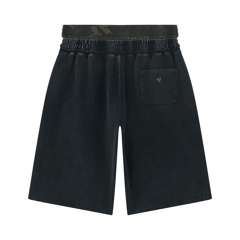 Gallo Jean | Vintage Wash Distressed Wide Leg Shorts
